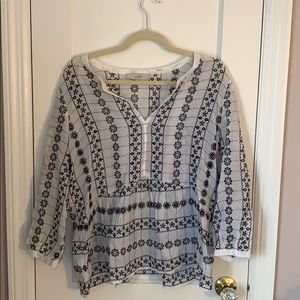 LOFT boho peasant top Size L